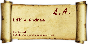 Löv Andrea névjegykártya